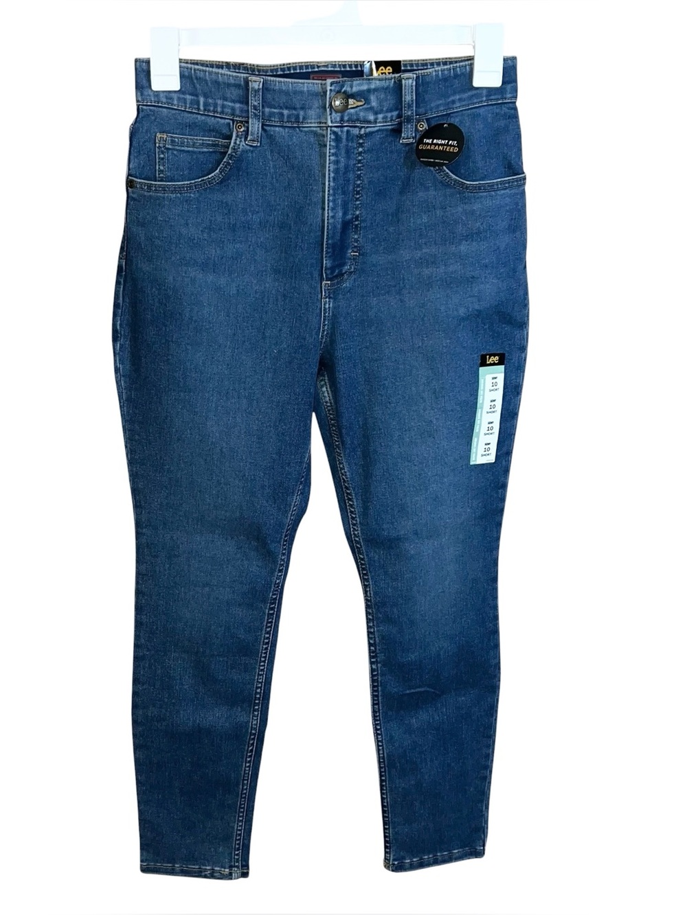Lee Skinny Expandable Waist Jeans Women’s 10 Short Blue 29x27